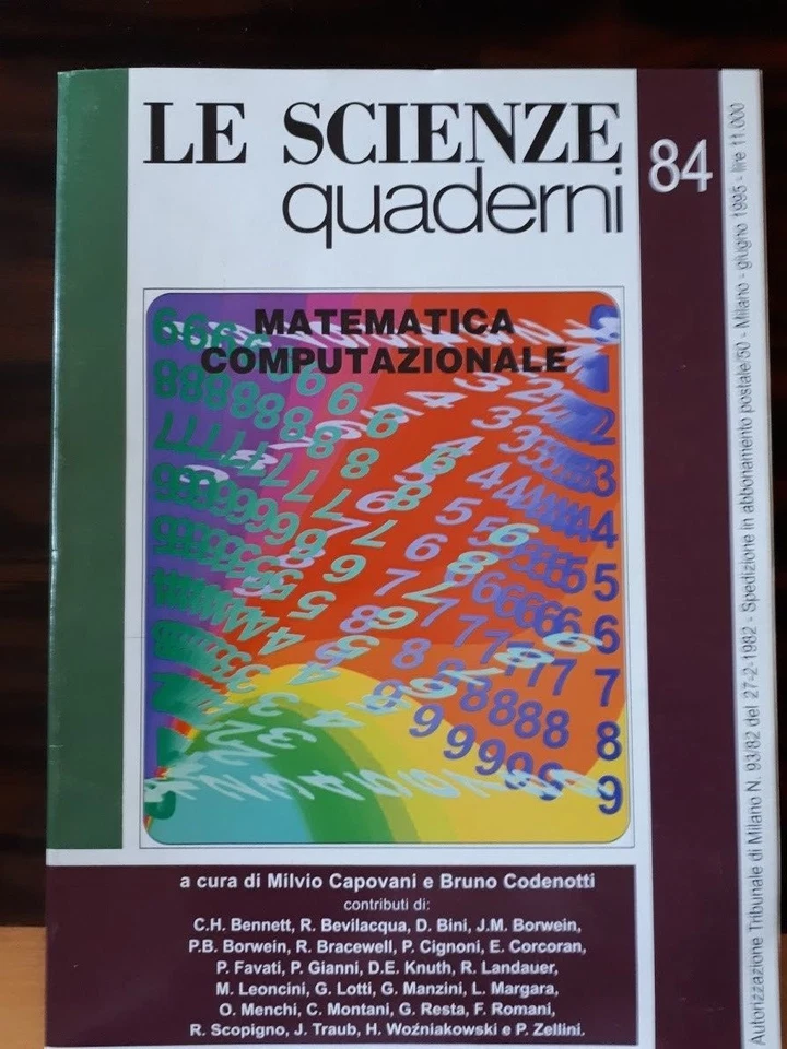 Le Scienze QUADERNI 84 - Matematica Computazionale - Giugno 1995 - Image 1 of 2