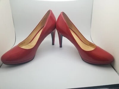 Cole Haan Tacones Altos, Plataforma Ligera, Talla 7 1/2 B Rojo Con Bolsa Foto 1 de 4