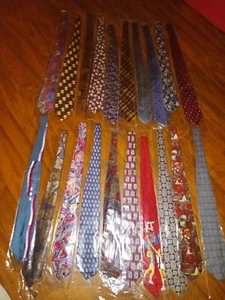 Men's Neck Tie Large Lot Of 20 All New In Plastic ,Crafts  - Picture 1 of 9