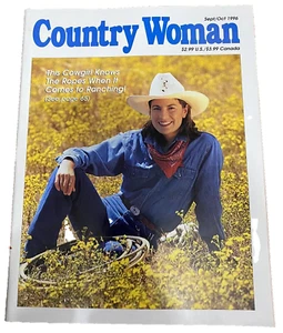 Vintage 1996 Country Woman Book Magazine Cowgirl Ranching - Imagen 1 de 2