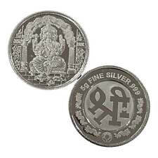 999 Pure Silver Ganesha 5 Grams Coin - Figurine#02