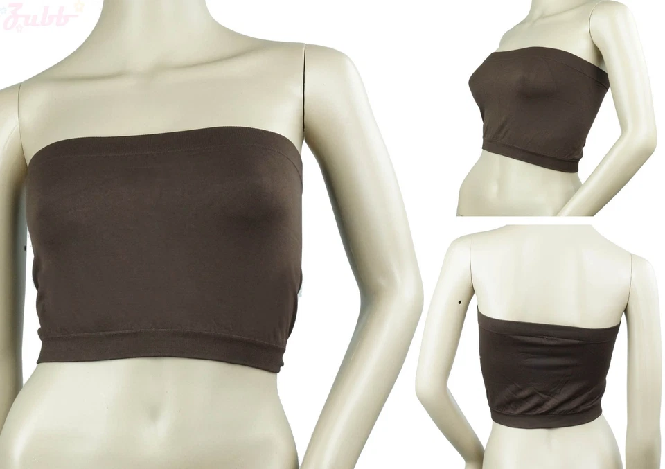 SEXY HOT STRETCH SPORTS BRA HOT TEE LINGERIE BANDEAU BRA MINI TUBE TOP STRAPLESS - Image 1 of 1