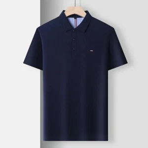 Men’s Embroidered Polo Shirt - Casual Breathable Short Sleeve Fashion Top - Picture 1 of 12