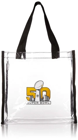 NFL Super Bowl 50 in San Francisco Clear Tote BAG Stadium Approved - Collectible Cover