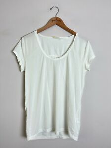 Zella White Short Sleeve Activewear Shirt Top Large L