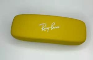 Ray Ban Child Juniors Youth Glasses Sunglasses Case, Mustard Yellow / Red Inside - Picture 1 of 4