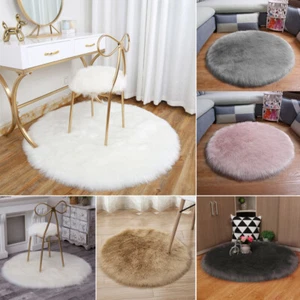 Faux Fur Christmas Tree Skirt Base Decoration Shaggy Carpet Xmas Party Rug Mats - Picture 1 of 18