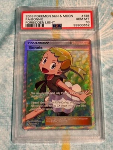 2018 Pokemon Sun & Moon Forbidden Light Bonnie Full Art #128 PSA 10 RARE POP 180 - Picture 1 of 2