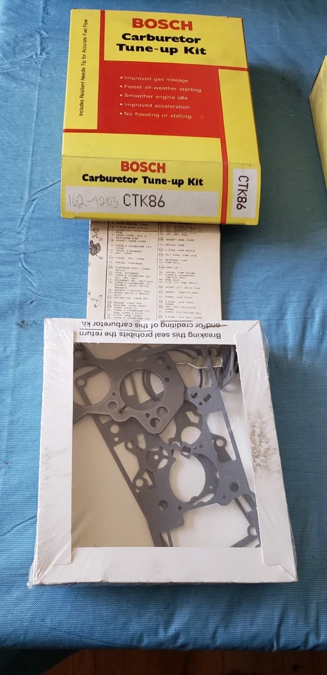 KIT REPARACIÓN CARBURADOR BOSCH NUEVO VOLKSWAGEN DASHER RABBIT SCIROCCO MENOR 162-9203 Foto 1 de 1