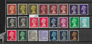 QEII MACHIN DEFINITIVES 1967 COMPLETO VFU IMPRESIONANTE CONJUNTO DE 23 (20) - Imagen 1 de 1