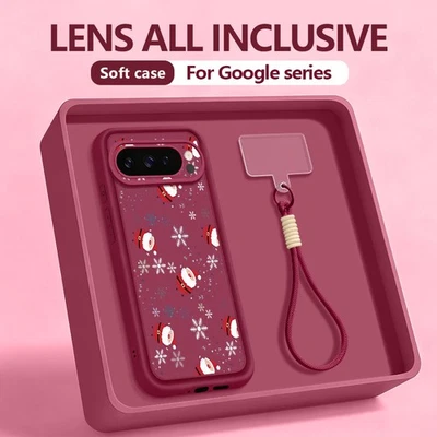 Christmas Santa Claus Strap Case For Google Pixel 10 Pro 9 Pro XL 7A 8A 8 Cover - Image 1 of 4