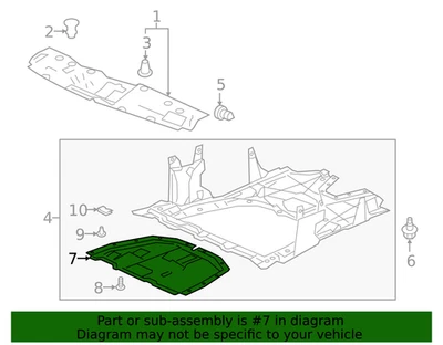 2017-2021 Honda Civic Genuine Lower Front Under Cover Plate OEM 74114-TGH-A00 - Изображение 1 из 3