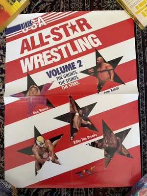AWA All Star Wrestling Vol. 2 póster promocional de Estados Unidos Bruiser Brody Ken Patera Foto 1 de 4