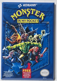 Monster In My Pocket Nintendo NES Game Box  2"x3" Fridge Locker MAGNET FREE SHIP