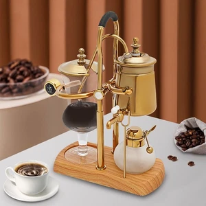15OZ Royal Belgian Belgium Balance Syphon Coffee Maker Siphon Brewer Golden HOT - Picture 1 of 21