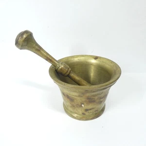 Brass Mortar & Pestle Set Vintage Apothecary Pharmacy 2lb6oz - Picture 1 of 13