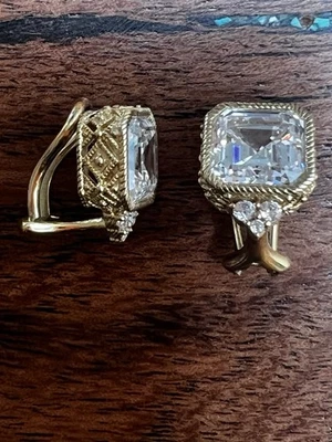 PENDIENTES JUDITH RIPKA Chapados en Oro 14K Plata de Ley Circonita Cúbica Foto 1 de 4