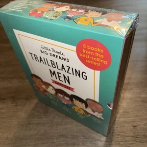 TRAILBLAZING MEN Little People Big Dreams Gift Set 5 Books Box Series NEW SEALED - Picture 1 of 5