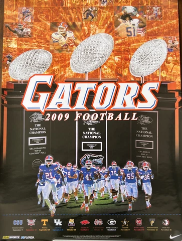 University of Florida Gators Football 2009 Poster Cover