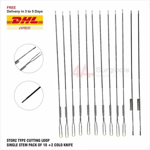 4A CUTTING LOOP SINGLE STEM PACK OF 10 +2 Cold Knife. - Picture 1 of 9