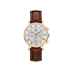 Mercedes-Benz Original Reloj Pulsera Hombre Acero Inox / Cuero" Classic Rosa Oro - Imagen 1 de 5