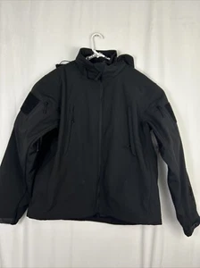 Rothco XL Tactical Jacket 9746 Black Full Zip Hooded Pockets Polyester - Picture 1 of 23