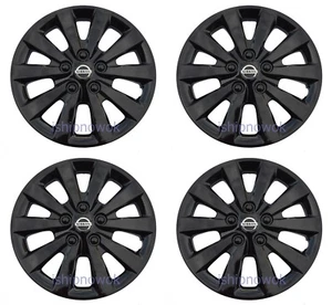 SET (4pcs) BLACK 16" Hubcap Wheelcover Fits 2010-2020 SENTRA ALTIMA - Picture 1 of 3