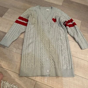 J FOR JUSTIFY DAMEN PULLOVERKLEID GRAU MIT HERZ NEU 1X - Bild 1 von 10