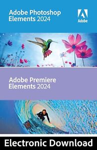 1 dispositivo PC enviado por correo electrónico con Adobe Photoshop Elements 2024 y Adobe Premiere Elements 2024