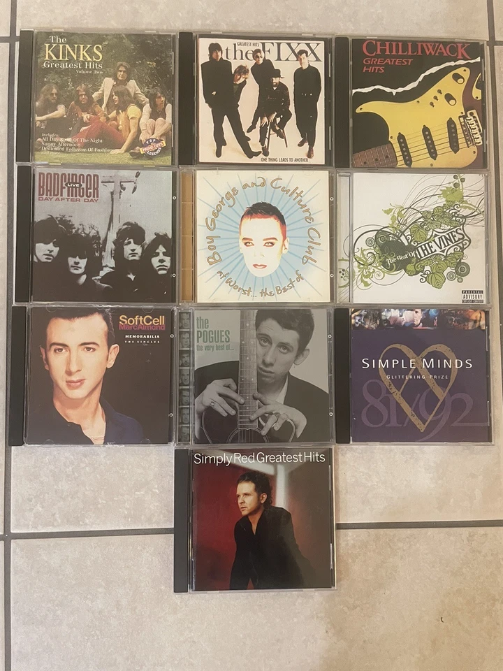 10CD Greatest Hits Lot The Kinks Badfinger Live, Cliliwack The Fixx Culture Club Foto 1 de 1