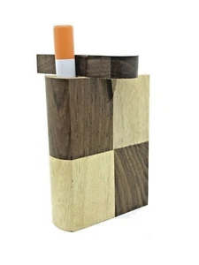 POCKET ONE USA HITTER LOW PRO TOBACCO SMOKING STASH BOWL 3" DUGOUT BOX MINI PIPA - Picture 1 of 12