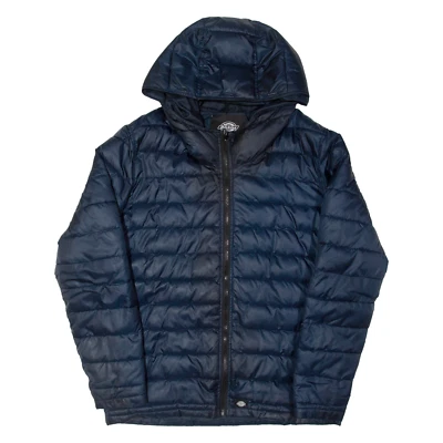 DICKIES Mens Puffer Coat Blue Hooded M - Image 1 of 4