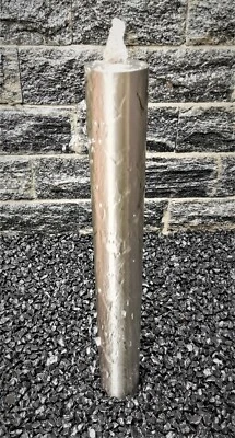 Säulenbrunnen 80 / 10 cm rund Edelstahl matt gebürstet incl. LED Gartenbrunnen - Bild 1 von 2