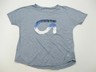 GAP FIT Athletic T-Shirt Women's Size XS Breathe Oversized Blue Heather Logo Top