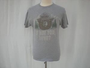 Smokey The Bear Grey T Shirt If Not You Then Who? Men's Medium M Official Camp - Picture 1 of 6