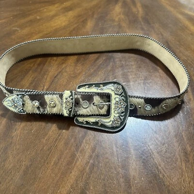 Cinturón de piel de vaca vintage Leatherock vaquera suroeste tachonado Foto 1 de 4