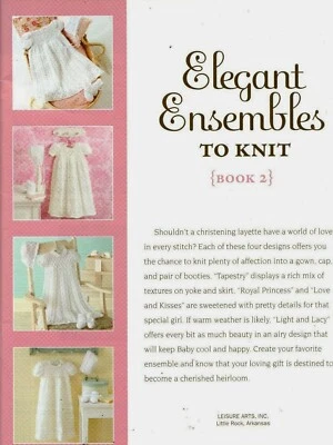 Elegant Ensembles to Knit book 2: instructions for 4 christening sets (3-12 mo) - Image 1 of 4