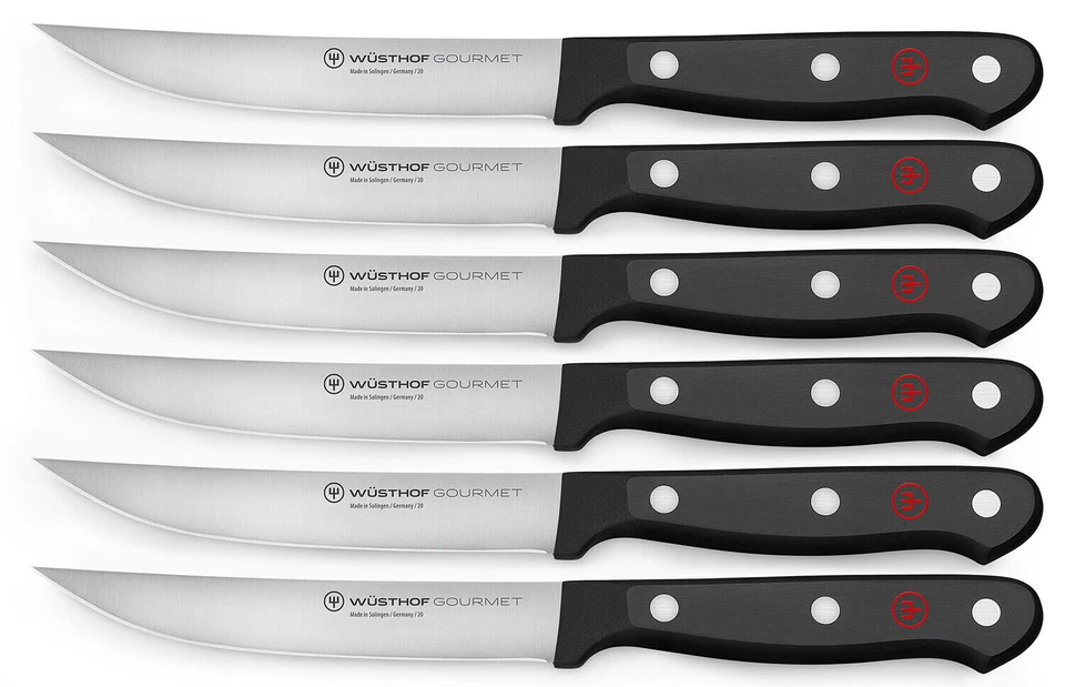 WÜSTHOF Gourmet Kitchen Steak Knife Set - Stainless Steel, Pack of 6