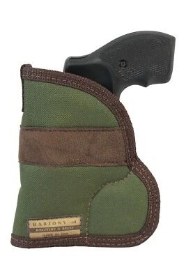 New Barsony Woodland Green Concealment Pocket Holster for Snub Nose 2" Revolvers - Image 1 of 4