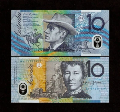 Australia 10 DOLLARS P-58 2007 POLYMER UNC Australian Horse-Riding Hunter NOTE - Image 1 of 3