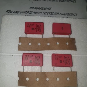 NOS GENUINE WIMA MKC4 3.3uF 63V 10% HQ GREAT TUBE AMP AUDIO CAPS! 4PCS! - Picture 1 of 1