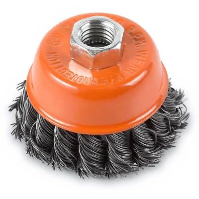 70 mm Metallbürste gezopft M14 für Winkelschleifer Drahtbürste Schleifbürste - Bild 1 von 4