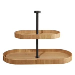 ASA Selection GRANDE Etagere Kuchenständer 2 Etagen Weidenholz oval H 25 cm - Bild 1 von 1