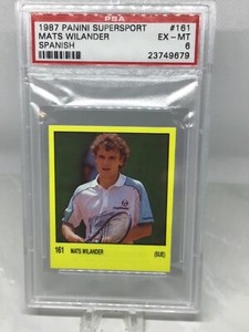 1987 Panini Supersport Spanish #161 Mats Wilander PSA 6 (Top Pop, Pop 1)