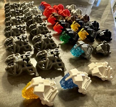 LEGO Bionicle - Head Connector Block with Eyes Lot of 32 Multi-color - Image 1 of 4