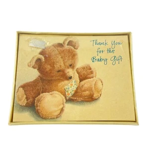 Hallmark Vintage Thank You Cards Baby Gift Sweet Teddy Bear Cute - Picture 1 of 3