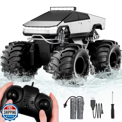 Remote Control Car, 1:18 Amphibious Waterproof RC Cars, 4WD All Terrain Offro - Image 1 of 4