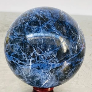 Sfera sfera sodalite blu cristallo curativo pietra preziosa naturale quarzo 1720G - Foto 1 di 12