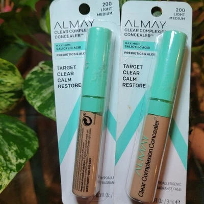 2x Almay Clear Complexion Concealer, Light- Medium Salicylic Acid Aloe Acne Skin - Image 1 of 2