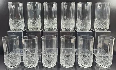 Lote de 12 vasos para beber Cristal D'Arques Brighton Coolers de colección corte transparente Foto 1 de 4